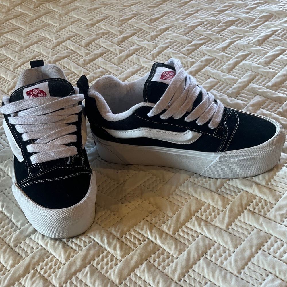 Vans Black and White Low-Top Sneakers